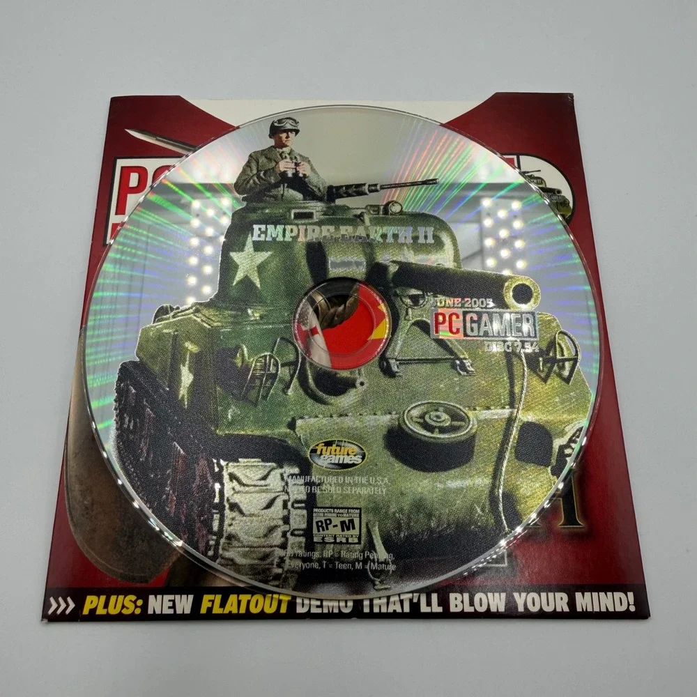PC Gamer CD June 2005 Disc 7.54 Empire Earth II Flatout Demo Disc Vintage
